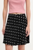 Tommy Jeans fustă culoarea negru, mini, evazați, DW0DW20981