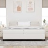 VidaXL Cadru de pat Crem 200 x 200 cm Țesătură de catifea 42006989