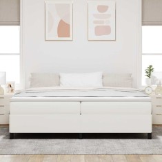 vidaXL Cadru de pat Crem 200 x 200 cm Țesătură de catifea 42006989