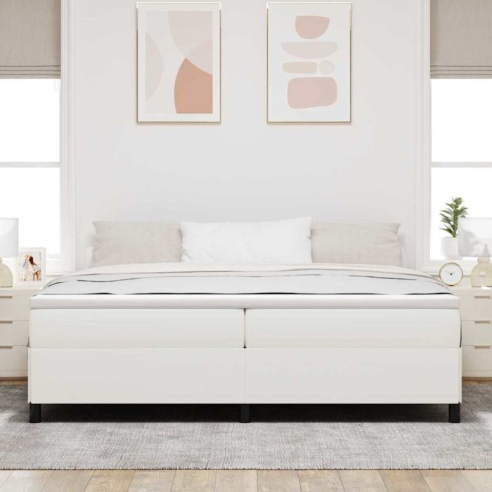 vidaXL Cadru de pat Crem 200 x 200 cm Țesătură de catifea