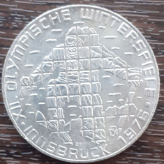 (A711) MONEDA DIN ARGINT AUSTRIA- 100 SCHILLING 1976,JOCURILE OLIMPICE INNSBRUCK