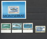 MONTSERRAT 1990 WWF FAUNA PROTEJATA DELFINI, Nestampilat