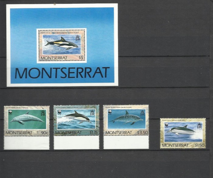MONTSERRAT 1990 WWF FAUNA PROTEJATA DELFINI