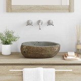 VidaXL Chiuvetă Gri deschis (30-37) x (25-30) x 12 cm Piatra de R&acirc;u