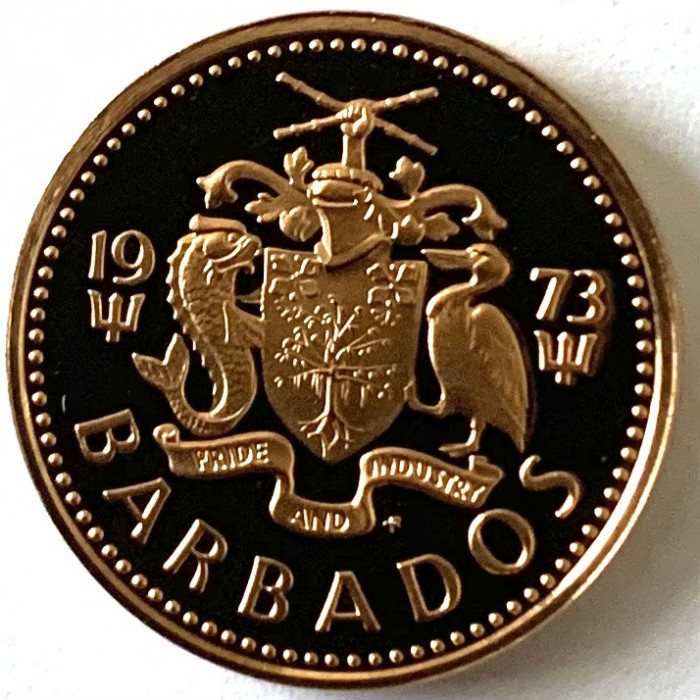 BARBADOS 1 CENT 1973 PROOF