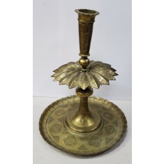 Sfesnic otoman din alama, gravat, sfarsit de secol 19
