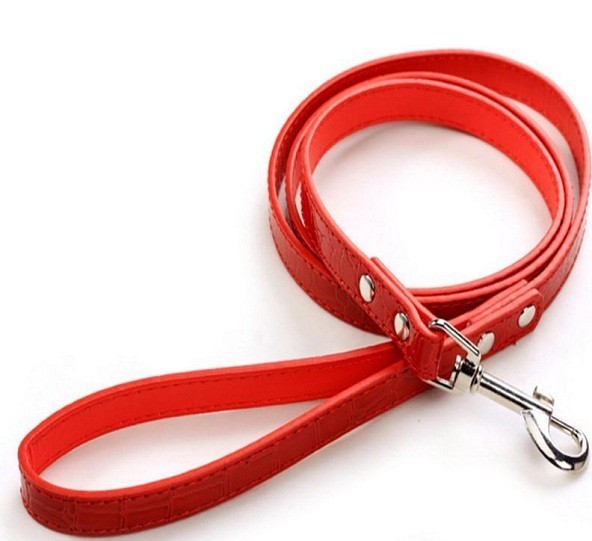 Lesa piele 25 mm/1,2 m nr 4 rosu
