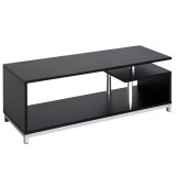 HOMCOM Mobilier TV Modern din Lemn, Suport Televizor Elegant, Negru, 114x40x40.5cm | Aosom Romania