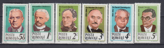 ROMANIA 1984 LP 1117 ANIVERSARI - COMEMORARI SERIE MNH