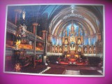 HOPCT 7344 INTERIOR BAZILICA NOTRE DAME -MONTREAL -QUEBEC -CANADA -AMERICA DE NORD -NECIRCULATA