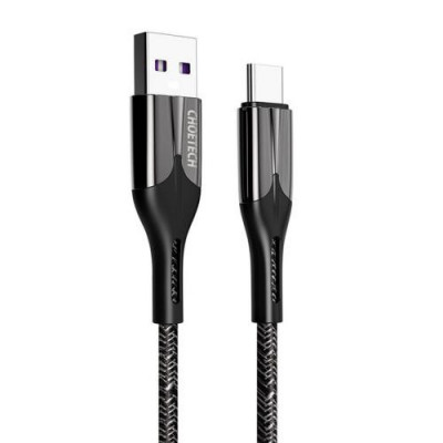 Cablu USB A - USB Type C 5A 25W 1.2m negru Choetech AC0013-BK foto