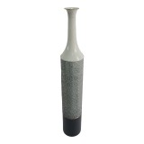 Vaza decorativa Semple Inart metal in nuanta Gri, alb si negru D15,9x101,6cm