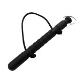 Kubotan Tactic IdeallStore&reg; Negru, 15cm, Plastic Dur - Autoaparare, Breloc Inclus