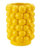 Vaza Ceramica Galben Lamaie 25 x 15 cm , Vaza Decorativa pentru Flori Naturale si Artificiale