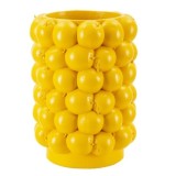 Vaza Ceramica Galben Lamaie 25 x 15 cm , Vaza Decorativa pentru Flori Naturale si Artificiale