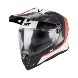 Cumpara ieftin Casca touring/adventure MT model Track SV Nomad A15 negru/alb/rosu lucios &ndash; tip viziera: HS 12 XXL (63/64cm)