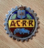Placheta regalista originala calandru auto ACRR - AUTOMOBIL CLUB REGAL ROMAN , perioada interbelica, anii &#039;30 . Rarisima piesa de colectie !!