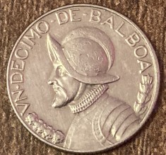 C50 - Moneda foarte veche - Panama - 1/10 - decimo balboa - 1982