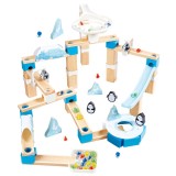 Jucarie din lemn - Marble Run Penguin Playland (112 piese), Hape