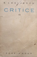 Eugen Lovinescu - Critice, vol. IX foto