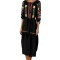 Rochie traditionala dama R25 negru/rosu , marimea M
