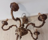 Candelabru din bronz masiv cu 5 brațe