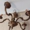 Candelabru din bronz masiv cu 5 brațe