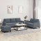 vidaXL Set de canapele cu perne, 3 piese, gri &icirc;nchis, catifea 3201527
