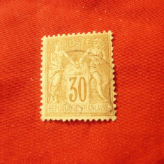 Timbru Franta 1876 - Alegorie tip 2 , 30C stampilat