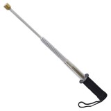 Baston Telescopic Autoaparare Otel, 3 Elemente, Maner Cauciuc + Husa, 46cm
