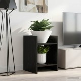 vidaXL Suport pentru plante cu raft 2 pcs Stejar Negru 30 x 30 x 40 cm 899613