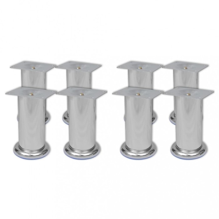 vidaXL Picioare de canapea rotunde, 8 buc., 120 mm, crom