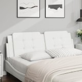 Cumpara ieftin Pernă pentru tăblie pat, alb, 152 cm, piele artificială
