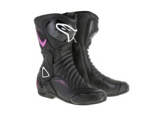 Cizme moto dame Alpinestars Stella Smx-6 V2, negru/fuchsia/alb, marime 42 foto