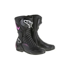 Cizme moto dame Alpinestars Stella Smx-6 V2, negru/fuchsia/alb, marime 41