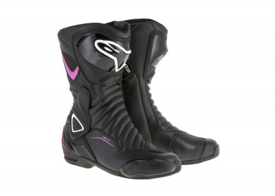 Cizme moto dame Alpinestars Stella Smx-6 V2, negru/fuchsia/alb, marime 36 foto