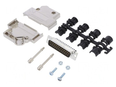 Conector D-Sub 25 PIN Tată 45&amp;deg; Terminal Șurub foto