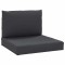 Perne de canapea din paleti, 2 buc., negru, material textil