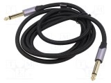 Cablu audio VENTION Jack 3,5mm la Jack 6,3mm 1,5m negru