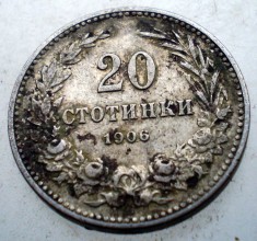7.798 BULGARIA 20 STOTINKI 1906 foto