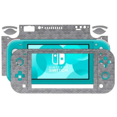 Folie Skin Compatibila cu Nintendo Switch Lite - ApcGsm Wraps HoneyComb Silver foto