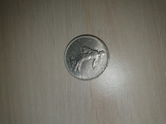 Moneda Mihai Vitezul anul 1993/ 1 franc 1968 liberte egalite fraternite foto