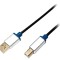 Cablu USB 2.0 A-B 2m Negru