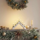 vidaXL Pod din Lum&acirc;nări de Crăciun cu 7 LED Alb 39.5 x 5 x 29 cm 42019703