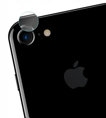 Sticlă ultra-subțire pentru lentile de cameră iPhone 7/8 negru 9H foto