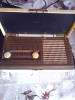 Radio vechi portabil cu lampi la baterii Emerson Radio Model 558 an 1948-50