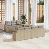 Cumpara ieftin Set de canapele pentru grădină 8 pcs bej și gri deschis