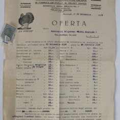 MAGAZINUL CU COLONIALE , FABRICA DE LUMANARI DE CEARA SI FABRICA DE PRAJIT SI RAJNIT CAFEA ' STELIAN CONSTANTINESCU ' , OFERTA , 1933