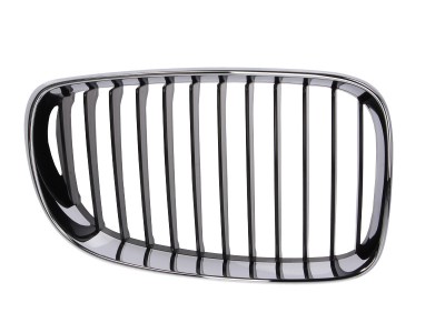 Grila radiator Bmw Seria 1 (E81/E82/E87/E88), 2007-09.2011, dreapta, crom/negru, 51137166440, 20010510 foto