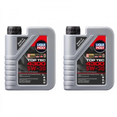 Pachet 2 litri Ulei Motor Sintetic Liqui Moly Top Tec 4300 5W30 foto